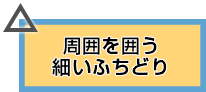 苦手なデザイン 周囲を囲う細いふちどり