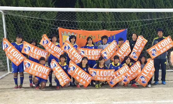 サッカーリーグ優勝記念のサプライズのフェイスタオル